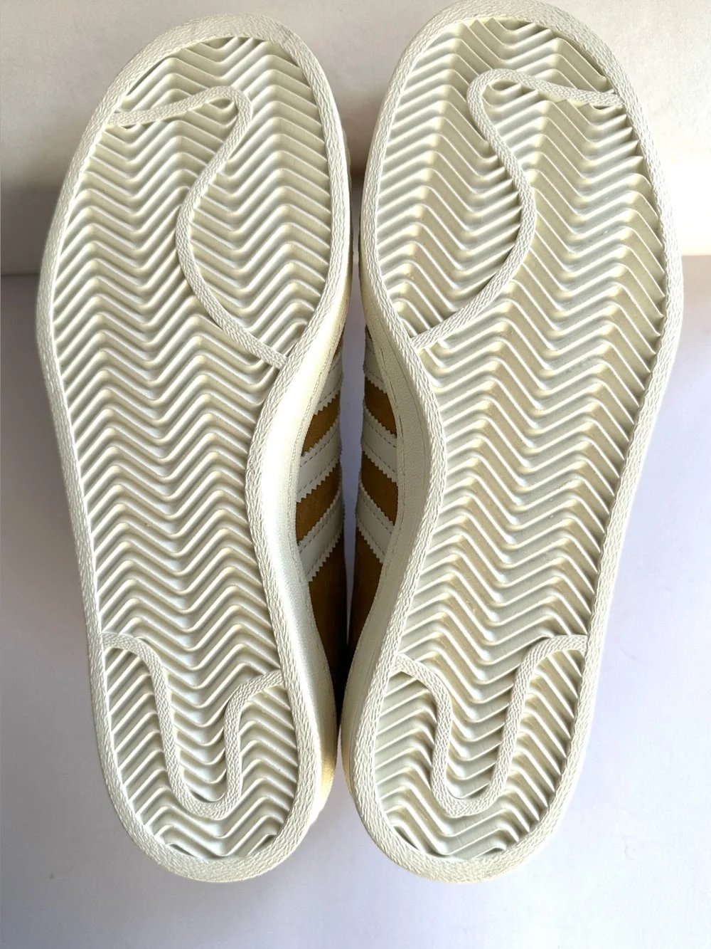 ADIDAS MEN CAMPUS 80s MESA GOLDEN BROWN/WHITE/OFF WHITE SNEAKERS RARE NEW Sz7.5